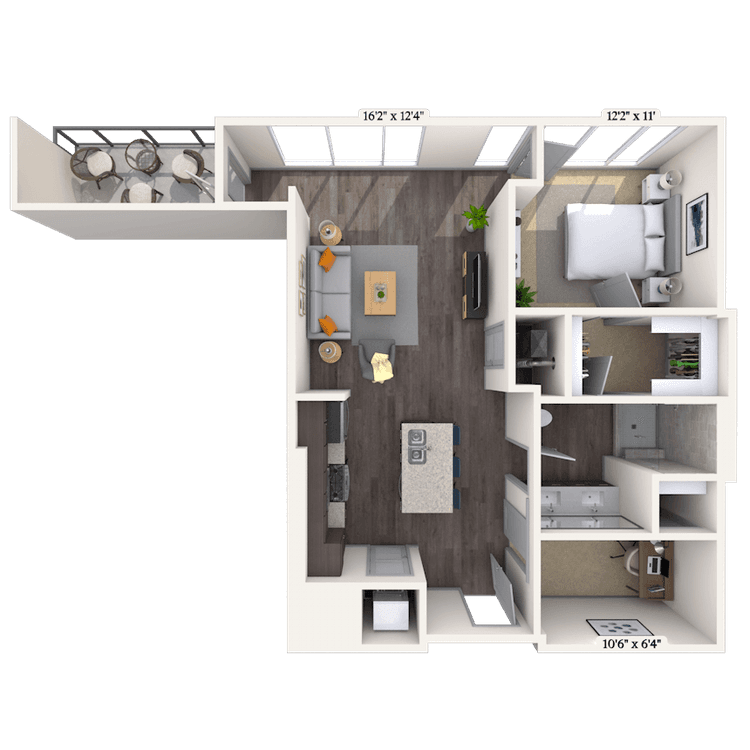 Floorplan image of unit 906
