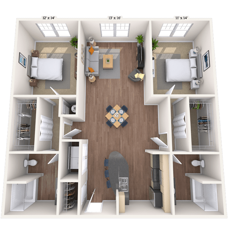 Floorplan image of unit 01421
