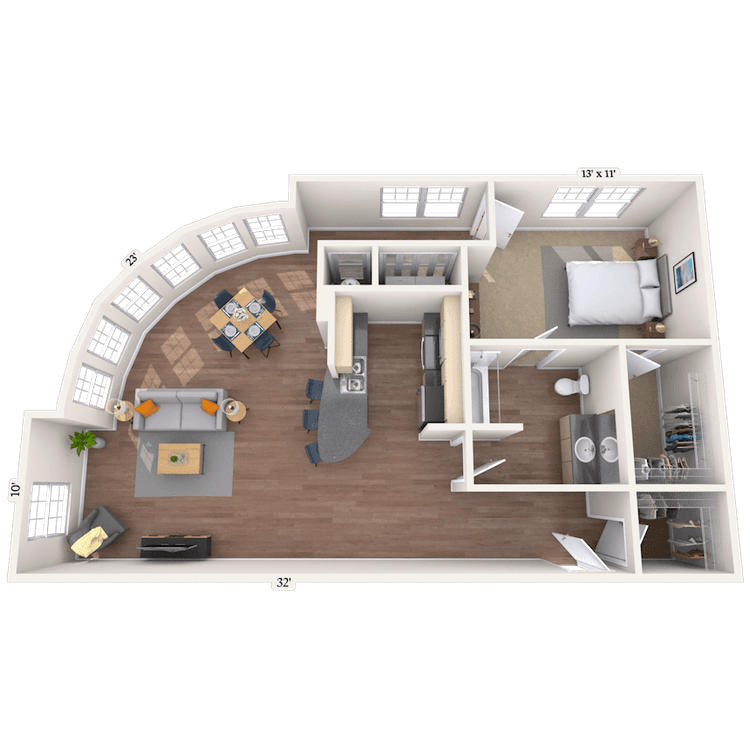 Floorplan image of unit 01257
