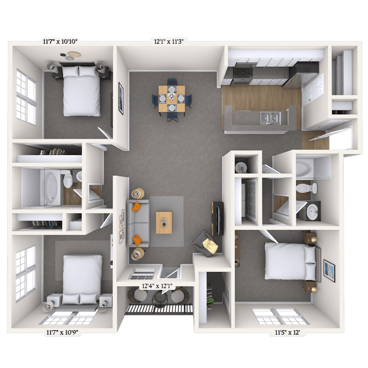 Floorplan image of unit 111120