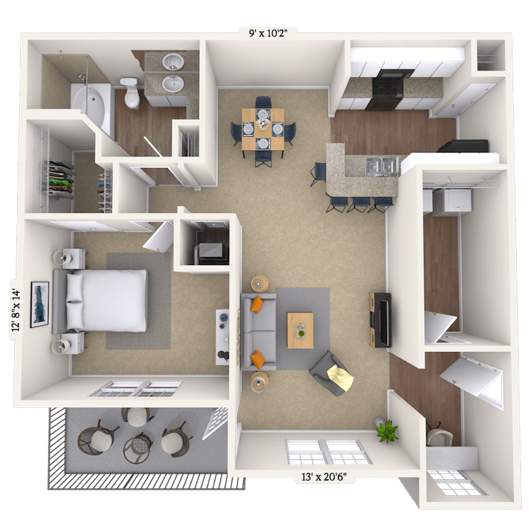 Floorplan image of unit 01527