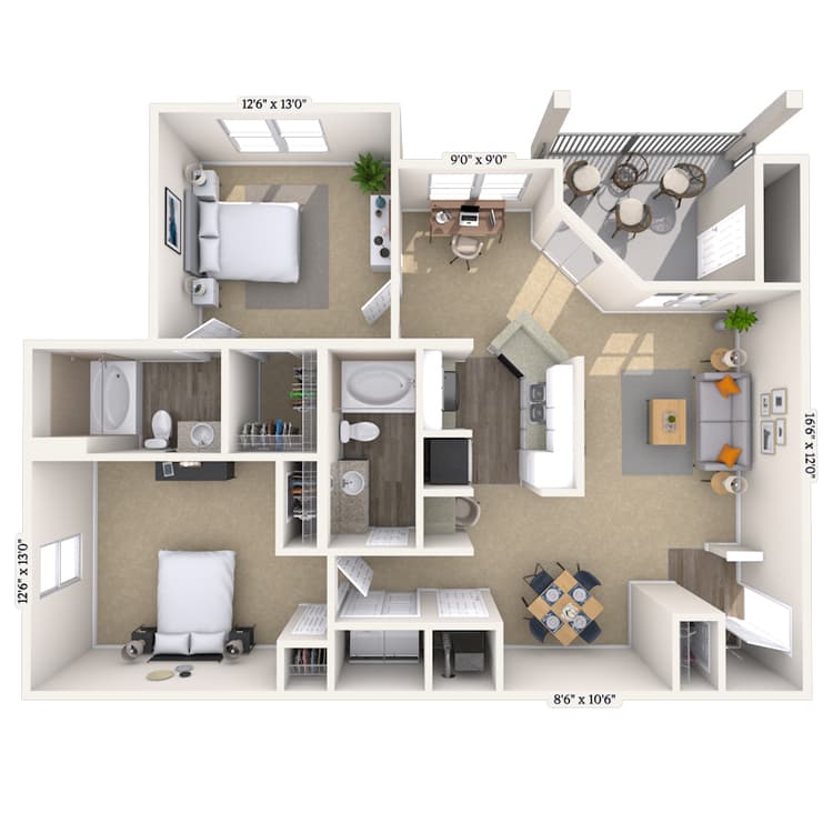 Floorplan image of unit 11124