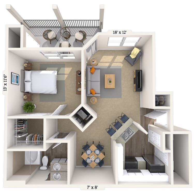 Floorplan image of unit 1117