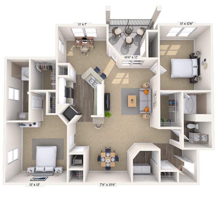 Floorplan image of unit 11422