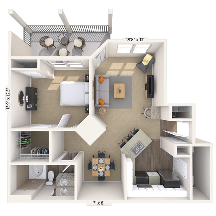 Floorplan image of unit 1723