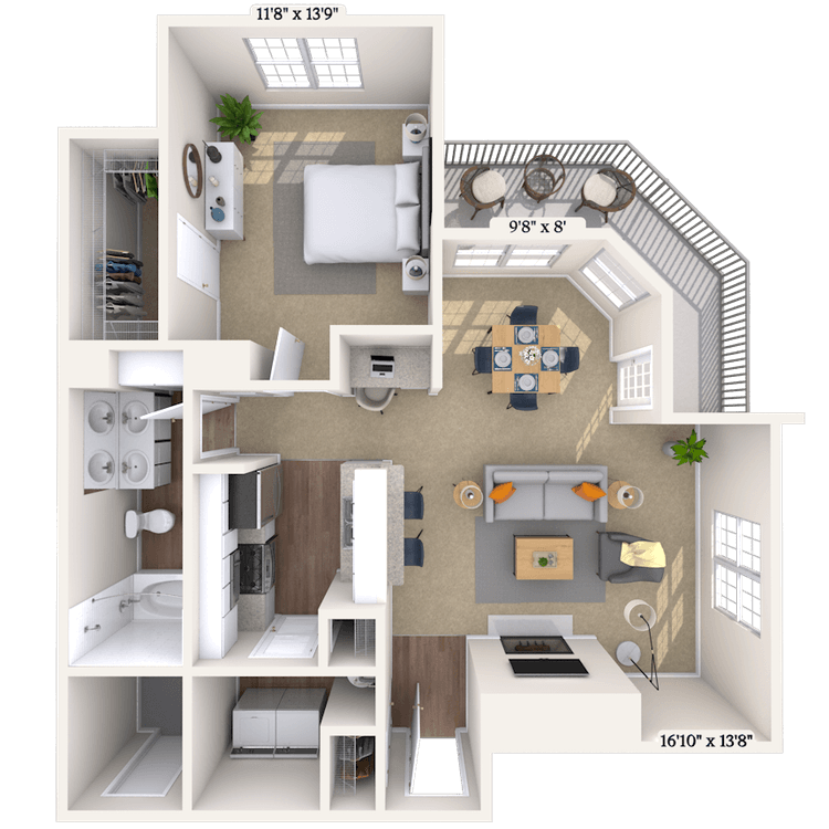 Floorplan image of unit 101038