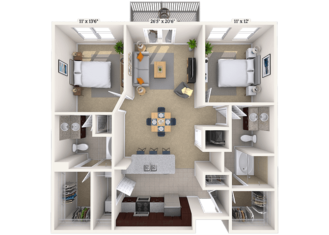 Floorplan image of unit 06-2442