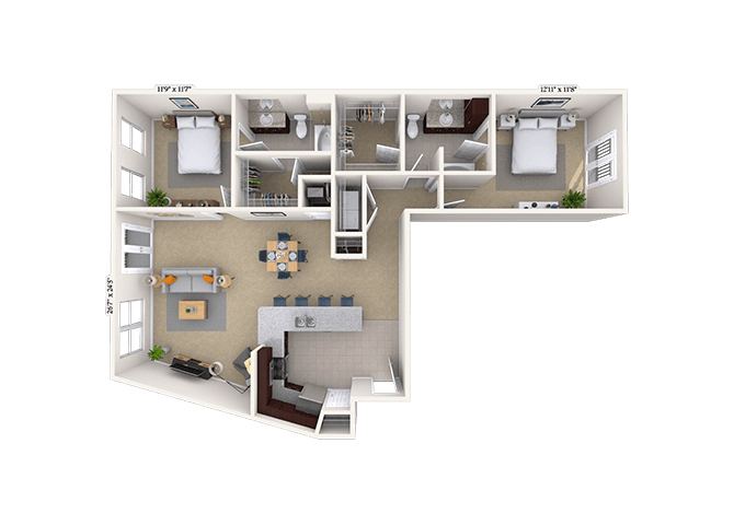 Floorplan image of unit 06-3648