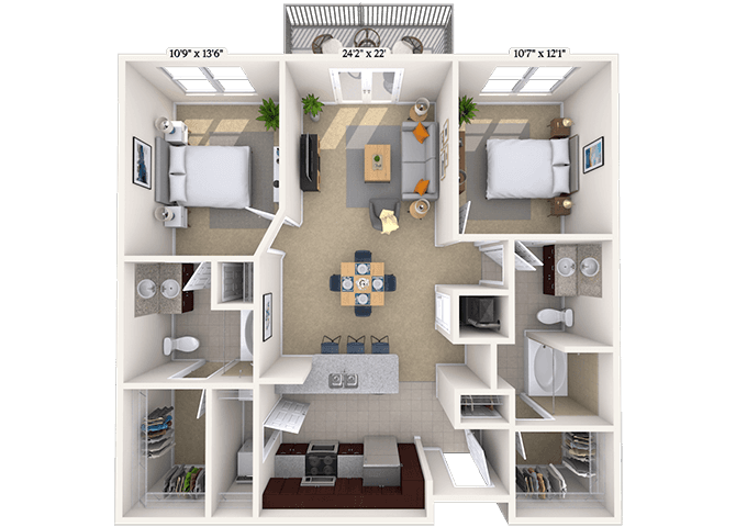 Floorplan image of unit 06-1302