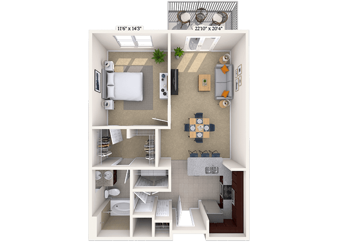 Floorplan image of unit 06-2622