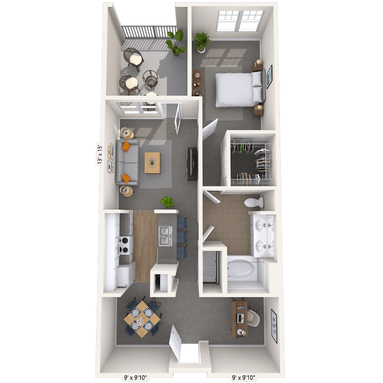 Floorplan image of unit 01217