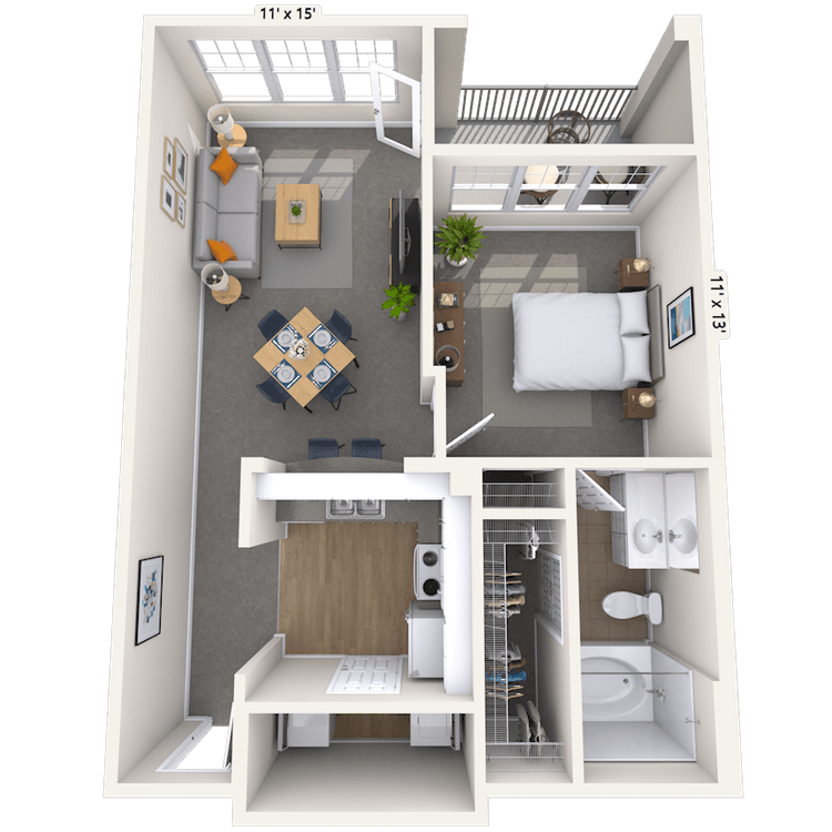 Floorplan image of unit 01358