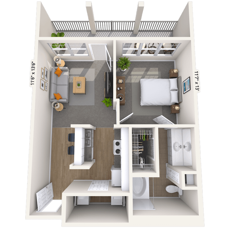 Floorplan image of unit 01366