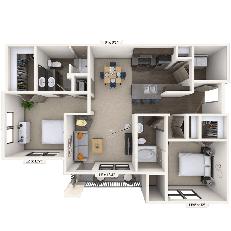 Floorplan image of unit 12102