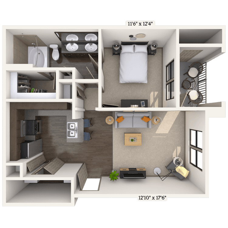 Floorplan image of unit 05204