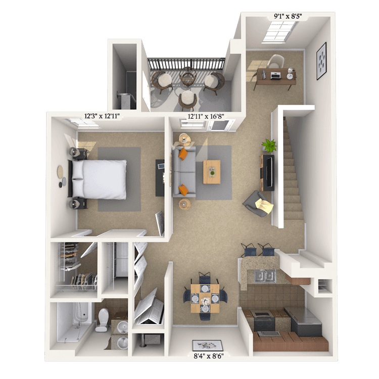 Floorplan image of unit 0105207