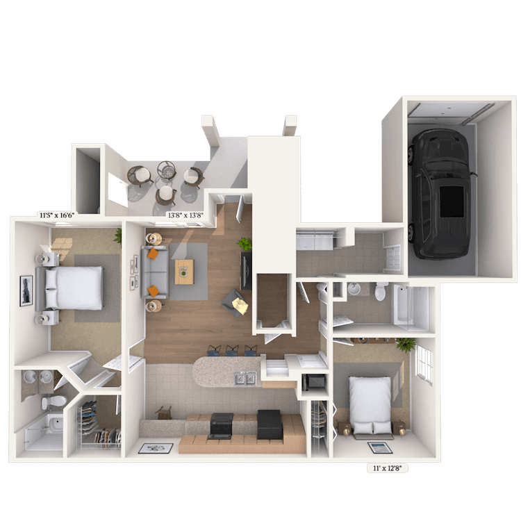 Floorplan image of unit 028109