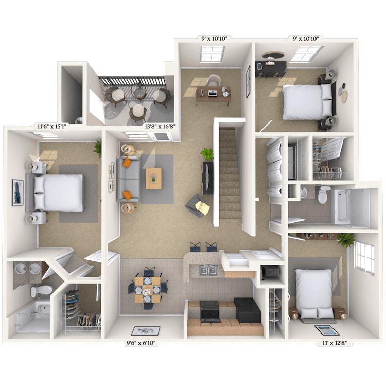Floorplan image of unit 026124