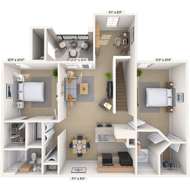 Floorplan image of unit 0114207