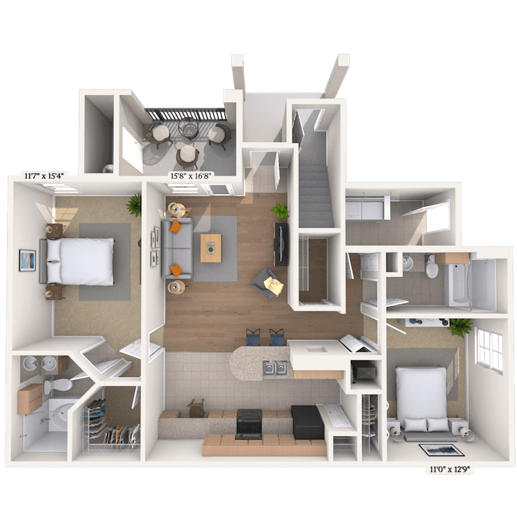 Floorplan image of unit 0112107