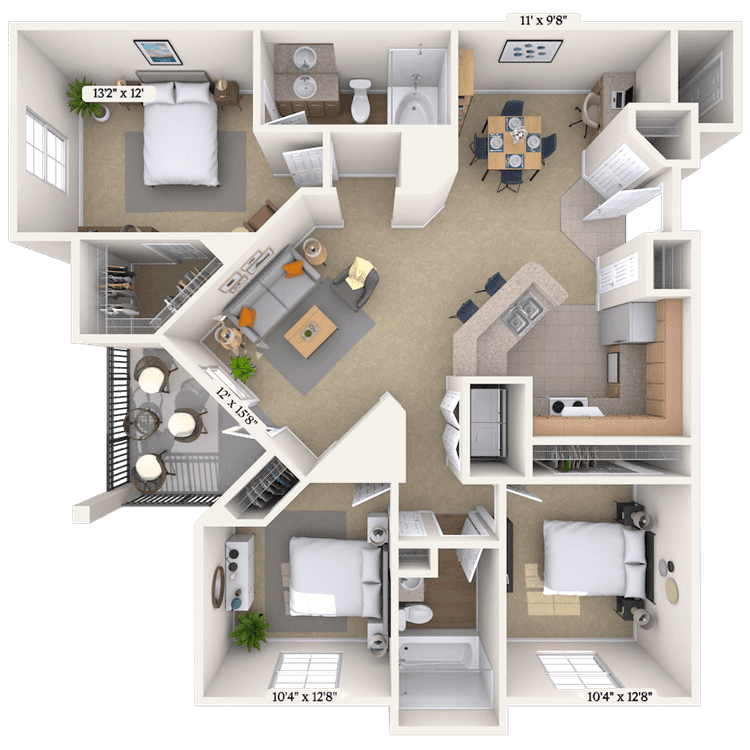Floorplan image of unit 08201