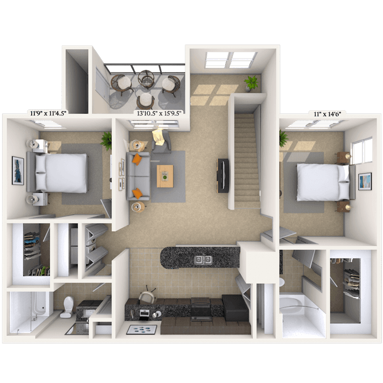 Floorplan image of unit 101022