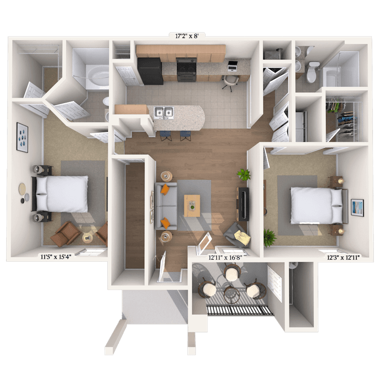 Floorplan image of unit 0102104