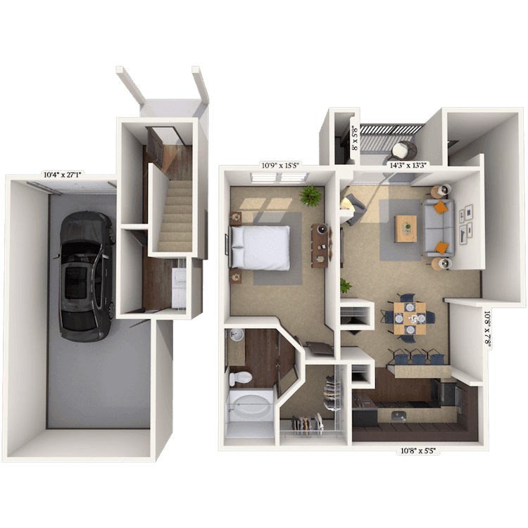 Floorplan image of unit 001065