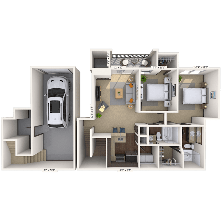 Floorplan image of unit 002155