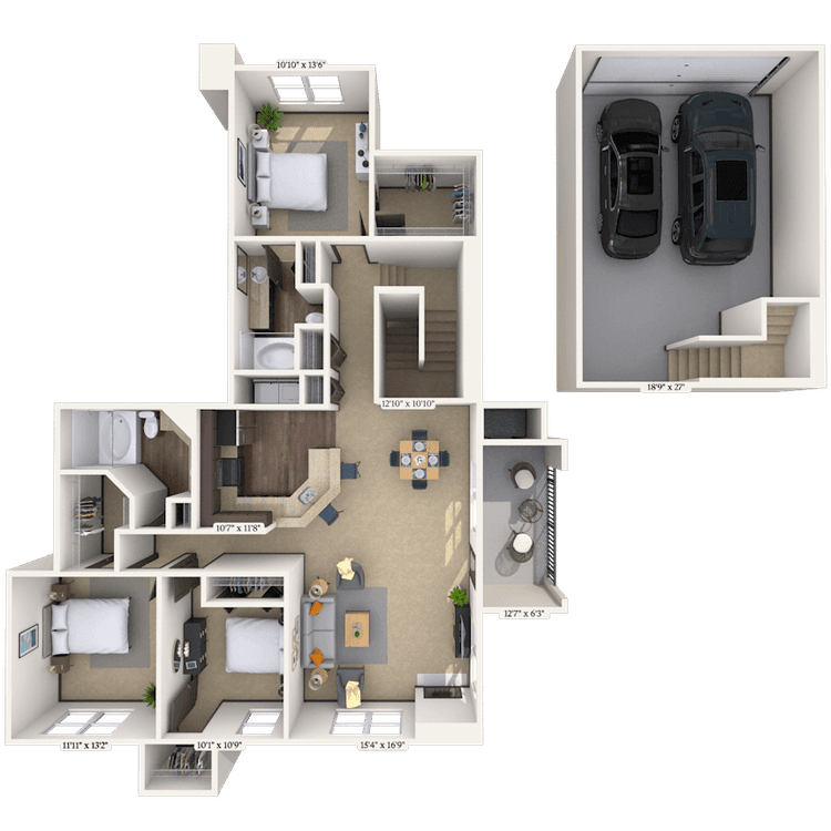 Floorplan image of unit 003052