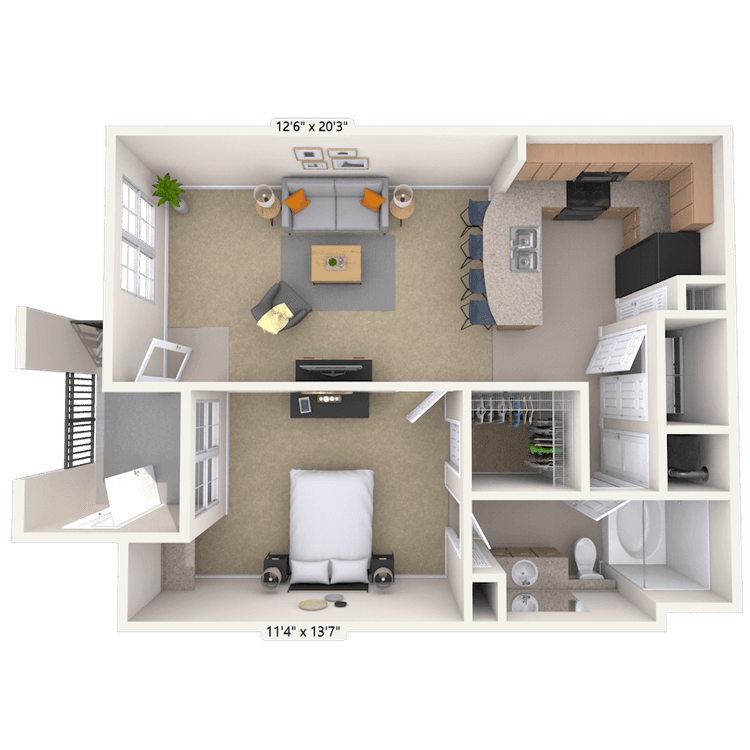 Floorplan image of unit 111116