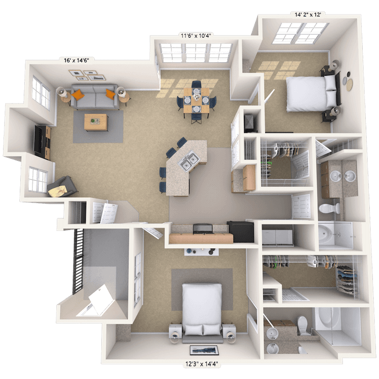 Floorplan image of unit 131311