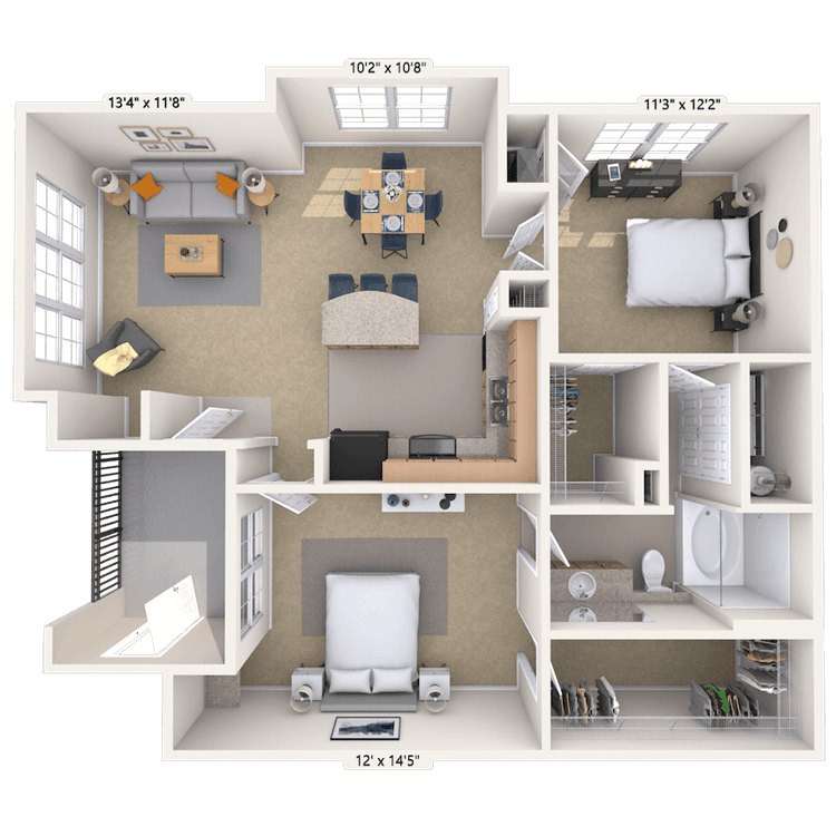 Floorplan image of unit 111125