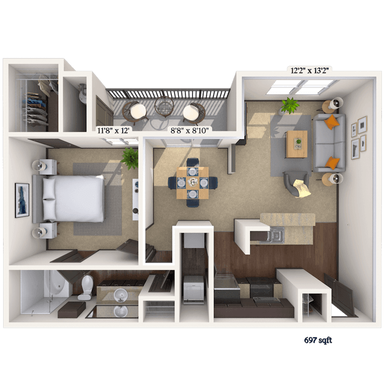 Floorplan image of unit 011514