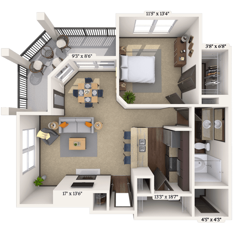 Floorplan image of unit 141414