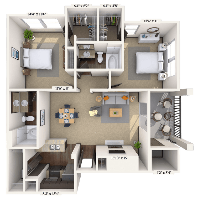 Floorplan image of unit 181815