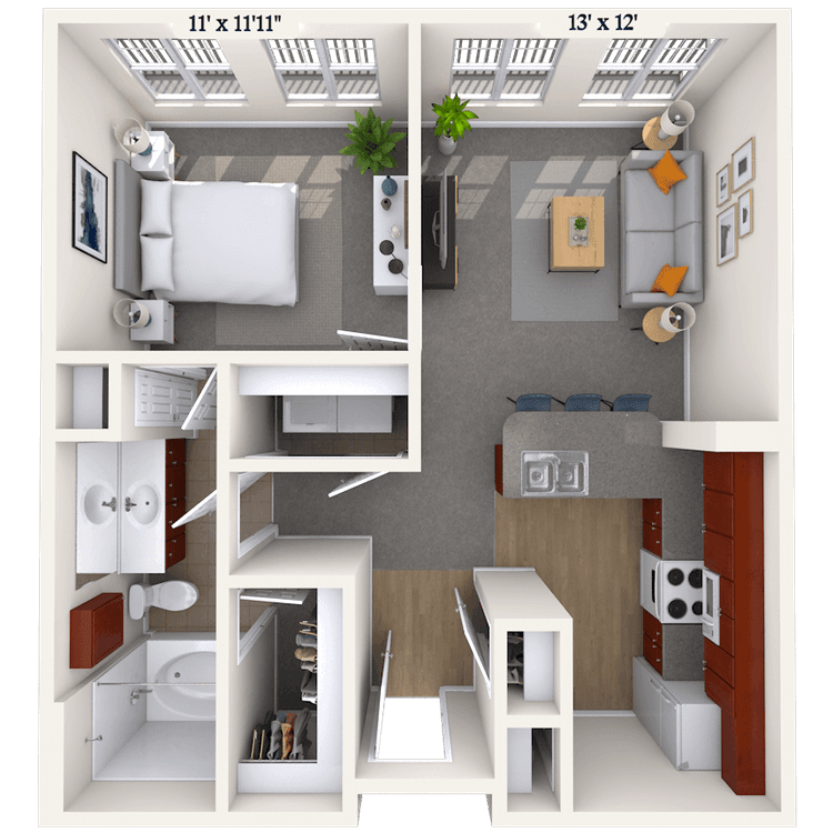 Floorplan image of unit 011208