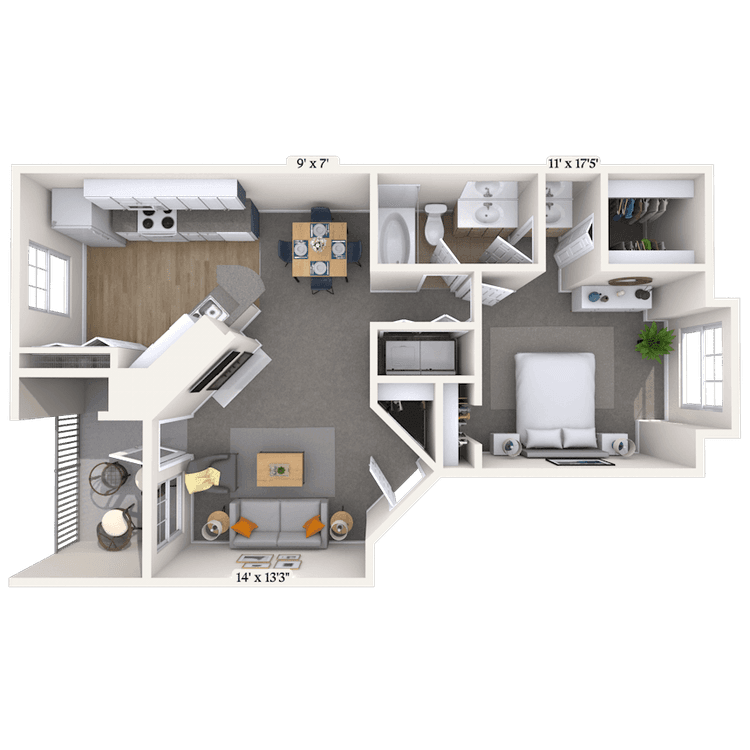 Floorplan image of unit 011223I