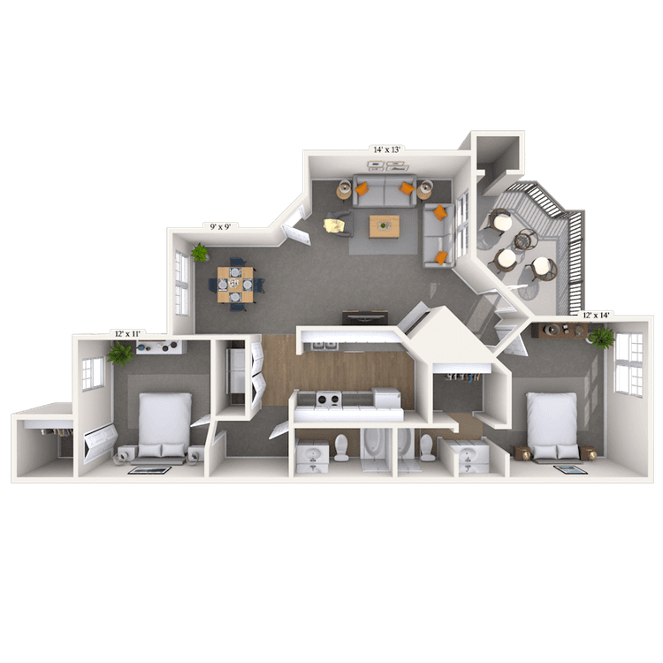 Floorplan image of unit 02119