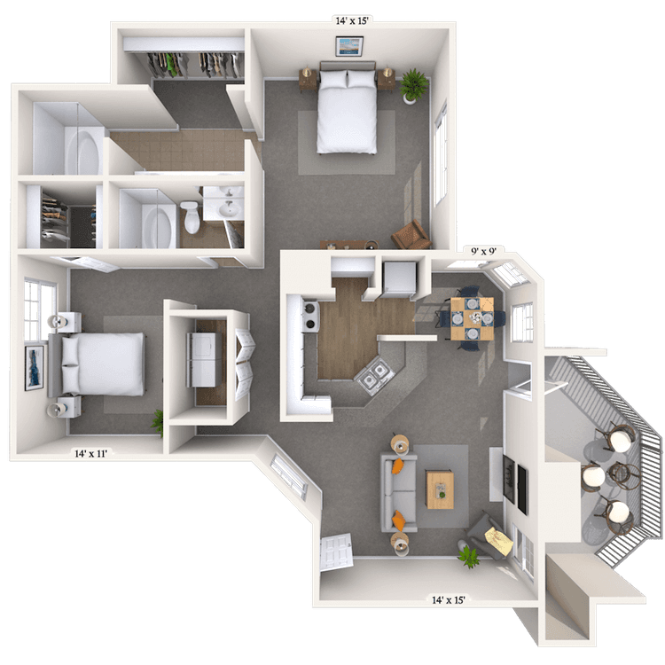 Floorplan image of unit 02131