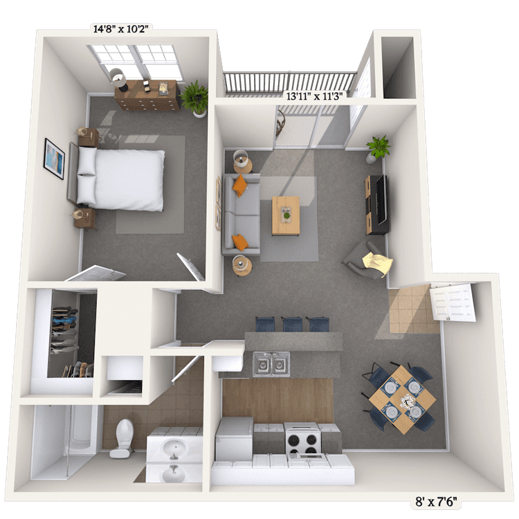 Floorplan image of unit 03307