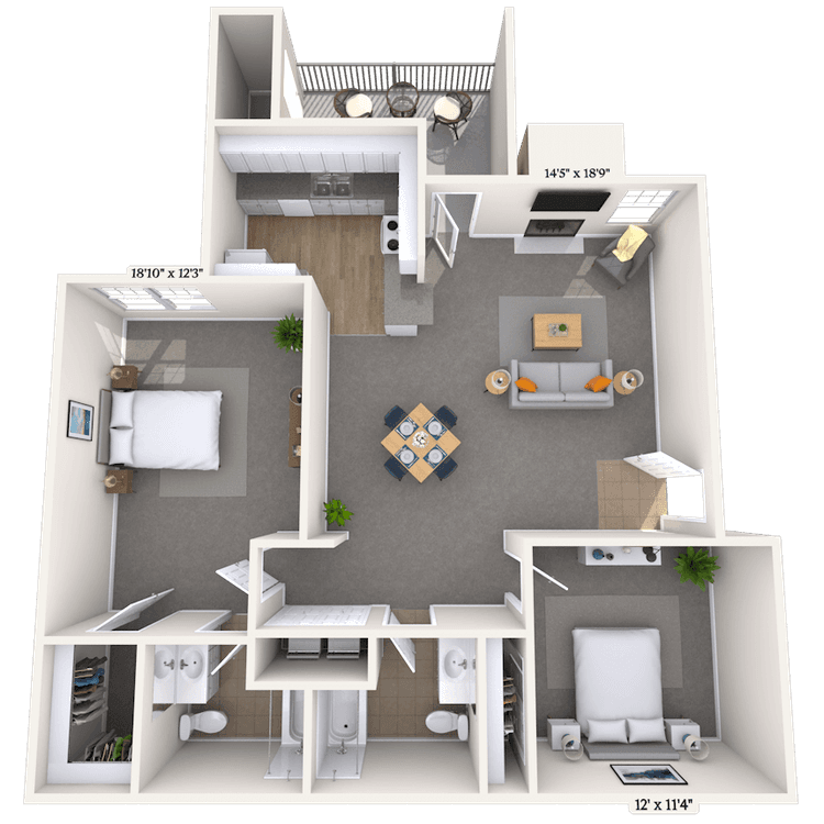 Floorplan image of unit 101005
