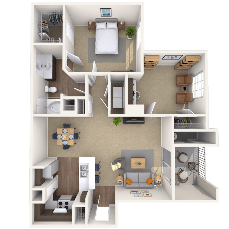 Floorplan image of unit 13307