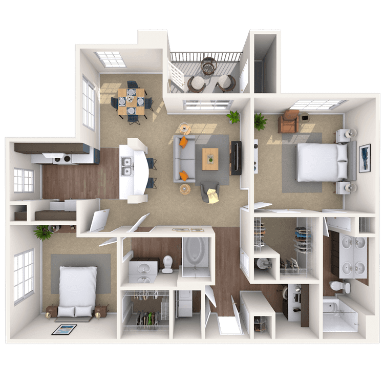 Floorplan image of unit 18207