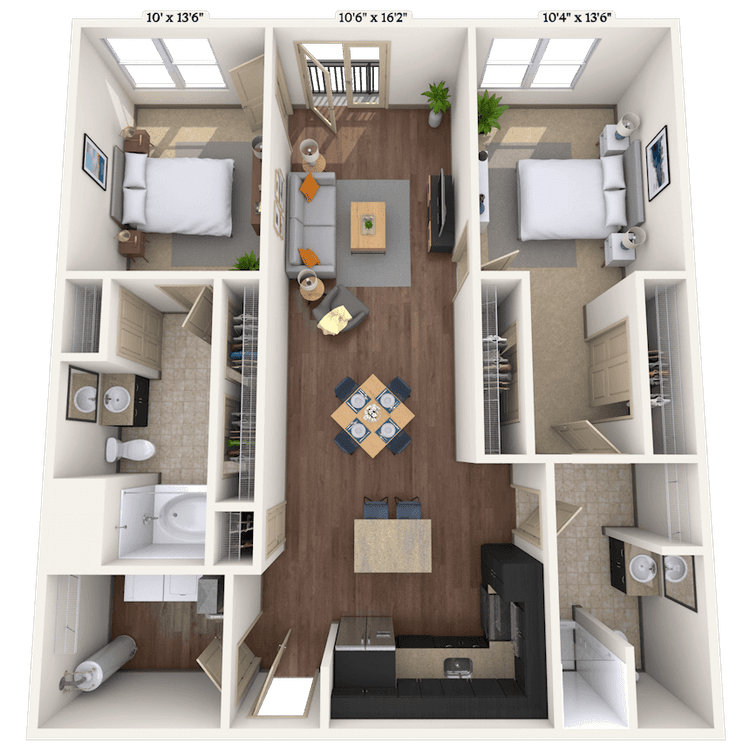 Floorplan image of unit 013009