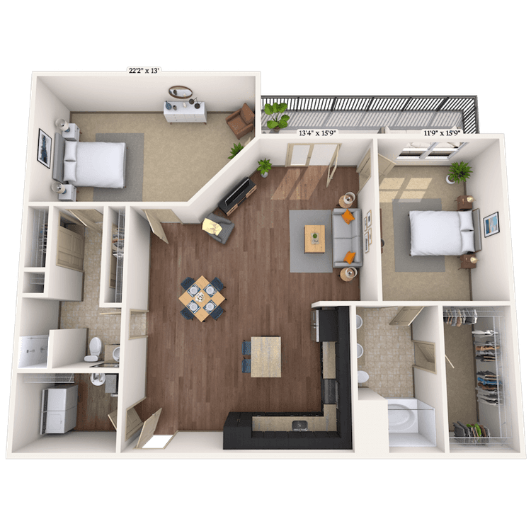 Floorplan image of unit 014078