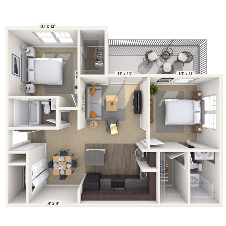 Floorplan image of unit 101011
