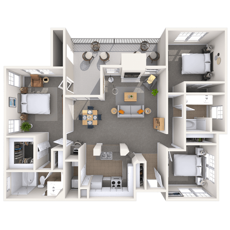 Floorplan image of unit 101025