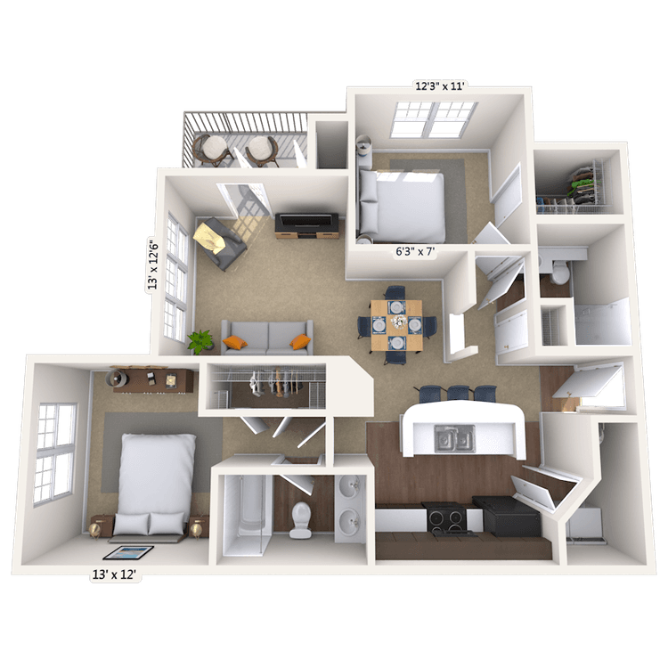 Floorplan image of unit 030332