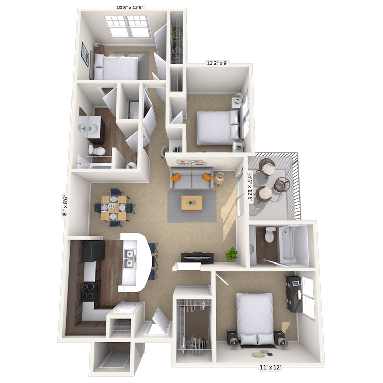 Floorplan image of unit 070714